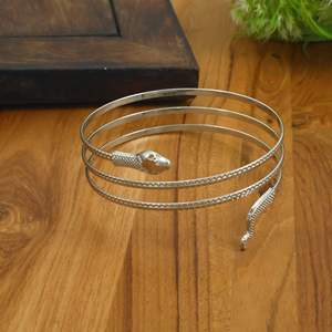 Brazalete de Serpiente para Brazo, Acero Inoxidable, Ajustable, Joyería Superior, Dorado/Plateado, Estilo Bohemio, Regalo para Ella - Product Image 6
