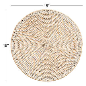 Mantel individual de ratán ecológico de primera calidad hecho a mano en Vietnam, opciones de color OEM/ODM disponibles, suministrado directamente de fábrica. - Product Image 4