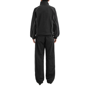 Ensemble de survêtement streetwear froissé coupe-vent personnalisé avec logo, 100 % polyester, deux pièces, respirant, pour hommes - Product Image 3