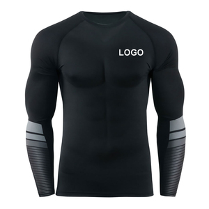 Camiseta Deportiva de Manga Larga para Hombre, de Alta Elasticidad, para Natación, Surf, Gimnasio, Entrenamiento, Pedido al por Mayor - Product Image 5