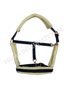 Forte réglable en Nylon cheval licou PP sangle couronne en cuir licou avec muserolle Type corde licou - Product Image 2