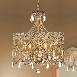Chef-d'œuvre de plafond en forme de lotus majestueux, richement orné de perles de cristal scintillantes, disponible à prix de gros. - Product Image 6