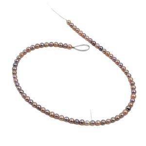 ลูกปัดน้ำจืดทรงกลมหลากสีธรรมชาติ 5-6 มม. สีลูกกวาด ใกล้เคียงมุก สำหรับงาน DIY เครื่องประดับ ลูกปัดแบบหลวม - Product Image 5