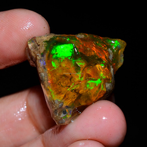 Lote de 4 Piezas de Ópalo Etíope Welo Fire Oily, Grado AAA, 100% Natural, en Bruto, Certificado por Terceros, para Joyería - Product Image 2