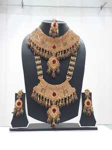 Indian Trendy Classic Choker Engagement Anniversary Wedding Party Women's Green Necklace Earring <b>Set</b> Traditional <b>Crystal</b> Kundan - Product Image 1