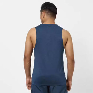 Men's <b>Red</b> Sleeveless <b>Tank</b> <b>Top</b> O-Neck Quick Dry Solid Color Casual Workout Wear - Product Image 4