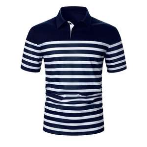 Vente directe usine personnalisée – T-shirts Polo de golf 100 % coton pour hommes, doux, vierges, col montant côtelé, respirants, motif Tie-Dye - Product Image 1