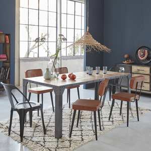 โต๊ะรับประทานอาหารวานดานา นิมบัส เซโนวา ทำจากไม้มะม่วงและโลหะ - Product Image 1