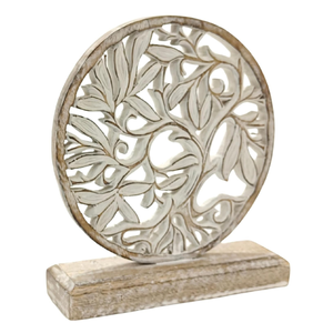 Sculpture de table artisanale en bois de manguier, design élégant, pour bureau ou décoration de salon - Product Image 2