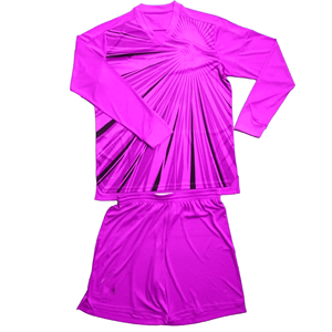 Ensemble de maillot de football pour hommes, manches longues, col rond, polyester respirant, short à taille élastique, imprimé géométrique, coupe classique - Product Image 5