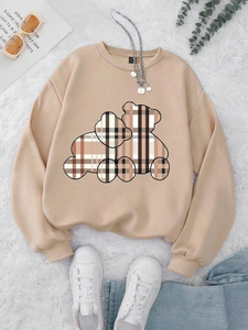 Sudaderas con Capucha para Mujer, Nuevas, de Calidad, Casuales, con Estampado de Osito de Peluche, Cómodas, de Felpa Suave, a la Moda - Product Image 6