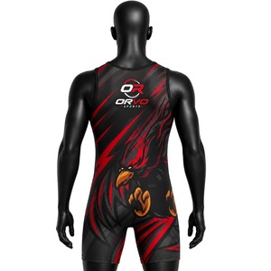 Débardeur de lutte unisexe respirant grande taille, coupe ajustée, imprimé par sublimation pour l'entraînement - Product Image 2