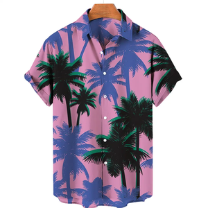Camisa Hawaiana Sublimada con Logotipo Personalizado para Hombre, Ligera, Transpirable, Ecológica, de Secado Rápido, Anti-Pilling, Ropa de Playa para Verano - Product Image 2