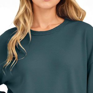Sudaderas Extra Grandes de Alta Calidad para Mujer, Sudadera Polo de Manga Larga con Hombros Caídos, Alta Durabilidad para Uso Prolongado - Product Image 2
