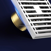 Accessoires de salle de bain, drain de sol carré en laiton couleur bronze antique pour baignoire, anti-corrosion et respectueux de l'environnement
