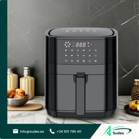 Friteuse à air numérique moderne Sudex CKZ-2112B 5,5 L avec écran tactile, technologie à air chaud rapide et revêtement antiadhésif pour usage domestique