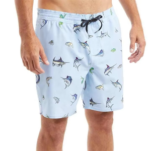 Shorts de pêche pour hommes, légers, 100% coton, avec poches cargo, taille extensible, décontractés, couleur unie, pour activités de plein air - Product Image 1