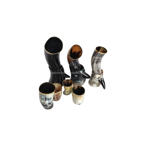 Cuerno Vikingo Hecho a Mano, Taza de Cerveza de Cuerno de Buey Natural, Jarra Nórdica Medieval, Regalo Rústico Personalizado al por Mayor, Decoración Coleccionable - Product Image 1