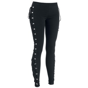Leggings de yoga mi-taille pour femme, doux, extensibles, noirs, style punk, effet push-up, tricotés, sans coutures, résistants aux déchirures, longueur genou HI 2026 - Product Image 3