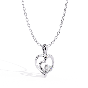 จี้เพชรทรงหัวใจสี D E F ความสะอาดระดับ VVS เพชรเลี้ยงในห้องปฏิบัติการ สวยงาม จี้ทองคำแท้ ของขวัญแต่งงานสำหรับเธอ - Product Image 3