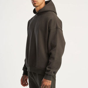 Sweat-shirt à capuche bleu clair pour homme, coupe classique, pull-over avec poche kangourou, haut décontracté à manches longues - Product Image 2