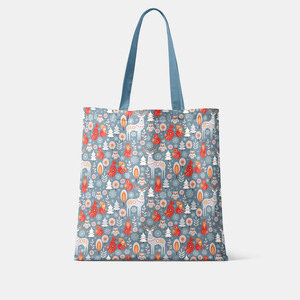 Bolsa de Mano Infantil con Estampado Personalizado de Zorro, Bolsa de Compras Reutilizable, Bolsa de Lona Ecológica, Bolsa de Hombro con Diseño de Animal de Dibujos Animados - Product Image 2