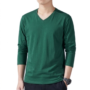 Camiseta Clásica de Algodón para Hombre, Manga Larga, Cuello Redondo, Corte Holgado, Transpirable, Ligera, Suave, Cómoda, Prenda Formal Premium de Fábrica - Product Image 1