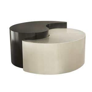 Tavolino da Caffè in Stile Contemporaneo con Struttura in Ferro Nero e Argento, Moderno ed Elegante - Product Image 2