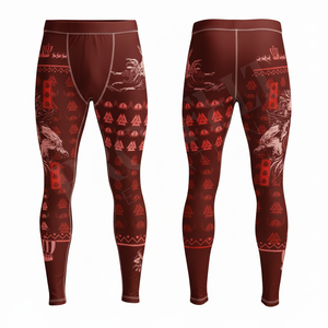 Leggings de compression pour hommes, vêtements de sport, fitness, yoga, haute performance, imprimés sur mesure, pour la course à pied, la gym et l'entraînement. - Product Image 3