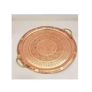 Plats de service rectangulaires en cuivre texturé martelé, les plus populaires et élégants, pour la décoration et l'accueil - Prix - Product Image 3