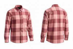 Chemise à manches longues à carreaux personnalisée, coupe ajustée, en coton, décontractée, boutonnée, pour le travail et les affaires – Grande Vente - Product Image 5