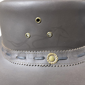 Wide Brim Genuine Leather <b>Hat</b> Western <b>Band</b> Black Adult Fashion Casual Travel Outdoor Wear Unisex Cowboy <b>Hat</b> - Product Image 5