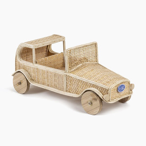 Best quality woven rattan <b>car</b> model toys small doll vehicle toddler preschool toy racing <b>cars</b> - Product Image 4