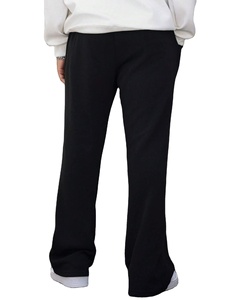 Custom Breathable Distressed Printed Streetwear Vintage 100% Cotton Mid Waist Heavyweight Drawstring <b>Stacked</b> Flare Sweatpants - Product Image 2