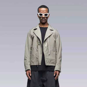 Wholesale Men <b>Techwear</b> <b>Jacket</b> Multi-pocket Functional Urban Streetwear Windbreaker Tactical Cyberpunk Utility Cargo Outerwear - Product Image 1