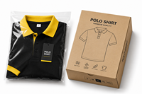 Chemise à manches courtes pour homme, col noir et jaune, couleur unie, boutons sur le devant, coupe sportive, coupe régulière, tricotée, 100% coton, respirante