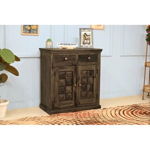 Armoire de pharmacie murale traditionnelle vintage en bois de Sheesham, faite à la main, écologique, durable, noyer foncé, Moradabad, vente en gros - Product Image 2