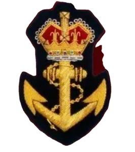 Insignia para sombrero OEM personalizada de lujo, bordada a mano en 3D con hilo de lingotes de oro y cuerda de ancla, cosida, ecológica y resistente al agua - Product Image 1