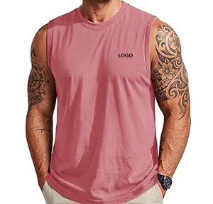 Camiseta sin mangas para hombre con logo personalizado, ligera, transpirable, de secado rápido, de malla, para entrenamiento, correr, gimnasio, verano. - Product Image 1