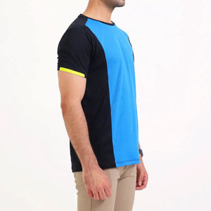 T-shirt de sport à manches courtes RICSA INTERNATIONAL pour homme, bleu et noir, col rond, séchage rapide, imprimé par sublimation, polyester - Product Image 3
