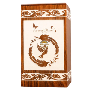 AYAANS Rosewood wooden Hand Carved Wooden Hot Selling cremation Urn <b>Box</b> for Adult Ashes Wholesale Cremation Urns (6X6X11)IN - Product Image 1