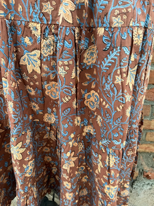 Vestido largo con estampado a mano indio para mujer, vestido estampado a mano para mujer, falda larga de algodón blanco a precio de fábrica - Product Image 6