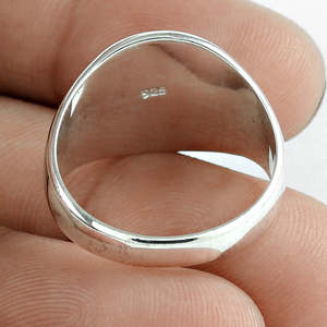 Bijoux faits main en argent sterling 925 massif, grandes bagues épaisses pour hommes, bijoux bohèmes élégants, prix de gros en vrac - Product Image 4