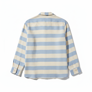 เสื้อเชิ้ตผ้าลินินพิมพ์ลายลำลองสำหรับผู้ชายใส่ไปเที่ยวทะเลช่วงฤดูร้อน แขนยาว สไตล์ฮาวาย รับตัดเย็บตามแบบ - Product Image 6
