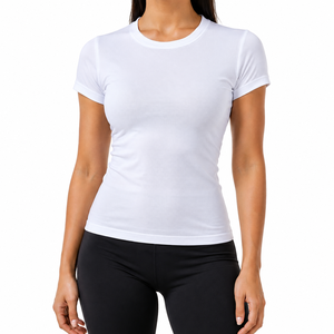 <b>Women</b>’s Polyester Mesh Quick Dry Training T Shirt Multi Stretch Gym <b>Running</b> Sports Tee Custom Logo | OEM ODM Manufacture - Product Image 1