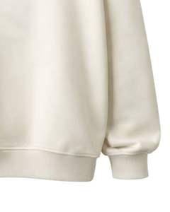 เสื้อสเวตเชิ้ตผ้าฟลีซสีขาวแบบโอเวอร์ไซส์สำหรับผู้หญิง คอตั้ง ลายพิมพ์นก สวมใส่สบาย อุ่น แฟชั่นฤดูหนาว สไตล์สตรีทแวร์ - Product Image 6