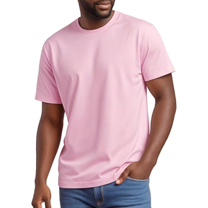 T-shirt en coton blanc pour homme, manches courtes, col rond, coupe classique, décontracté, tricoté, couleur unie, tissu jersey - Product Image 4