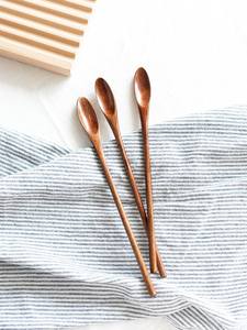 NaturalEdge Classic Wooden Spoon & Salad Server Set with Mirror Polish Long Handle Serving Spoon Fork Utensils for Presents - Product Image 6