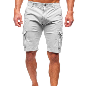 Pantalones Cortos Cargo Casuales para Hombre, Talla Grande, Secado Rápido, Elásticos, Transpirables, 100% Algodón, Cintura Media, Múltiples Bolsillos - Product Image 1