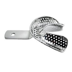 Plateau d'empreinte dentaire manuel en acier inoxydable de haute qualité, grand format, design ergonomique confortable, certifié MOL par Blush Surgical - Product Image 3